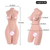 XISE Sex Doll Artificial Pussy torso Realistic half size body silicone sex dolls for men invented by automaticwoman